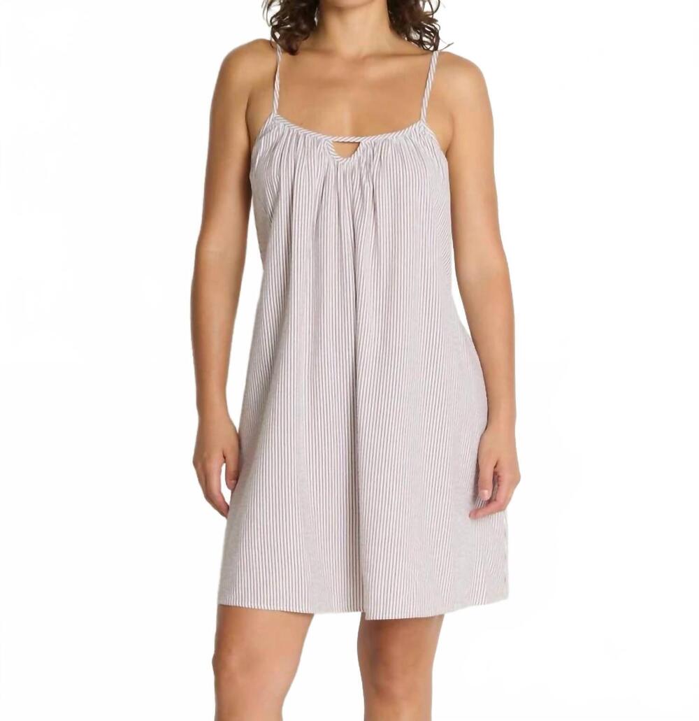 NEW NATION LTD margot mini dress in praline stripe